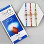 Set of 3 Colourful Rakhi with Lindt Chocolate Bar 100 GM - For Finland