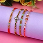 Graceful Set of 4 Rakhi For Netherlands