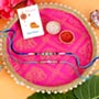 Fancy Two Rakhi set with Puja Thali Hamper