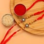 Two Cherries Diamond Beads Rakhi - Finland