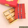 Set of 2 Rakhi with Milk Cake