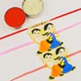 Pearl & Cute Kids Cartoon 3 Rakhi Set