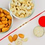 Stone Work Rakhi With Healthy Cashews & Almonds