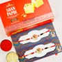 Collection Of 2 Ek Onkar Rakhis With Soan Papdi
