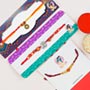 Traditonal Rudraksh & Om Set Of 3 Rakhis