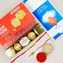 Bhaiya Bhabhi Rakhi Pair With Ferrero Rocher, Lindt & Soan Papdi