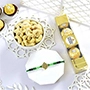 Alluring Single Rakhi with Cashew & Ferrero Rocher