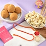 Thread Rakhi with Besan Laddoo & Cashew
