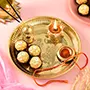 Rakhi Thread With Pooja Thali & Ferrero Rocher