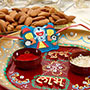 Kid Rakhi with Almond Puja Thali