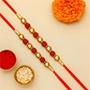 Devotional Rudraksh Rakhi Set of 2