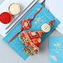 Eternal Unity Bandhani Lumba Rakhi Set