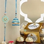 Meenakari Lumba Rakhi With Ferrero 16 Pcs