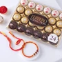 FNP 3 Rudraksha Rakhi With Ferrero Rocher Collection 24 Pcs