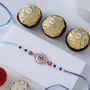 FNP Evil Eye Rakhi With Ferrero Rocher 3 Pcs
