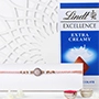 Floral American Diamond Rakhi N Lindt Chocolate