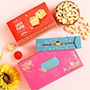Ganesha Face Kids Rakhi And Cashew With Soan Papdi Exp
