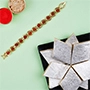 Rudraksha Bracelet With Kaju Katli