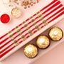 Sneh Brass Rakhi Set & Ferrero Rocher to Qatar