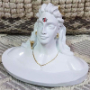 Stunning White Adiyogi Idol for Home Décor