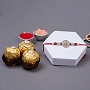 Khanda Beaded Thread Rakhi With Roli Chawal