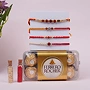 Rakhi Gift Hamper with Ferrero Rocher and Roli Chawal