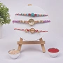 Designer Rakhi Set of 3 with Roli Chawal