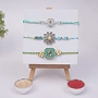 Premium Rakhi Set of 3 with Roli Chawal