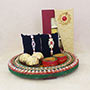 Rakhi with Pretty Designer Thali