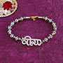 Beaded Stone Studded Veera Bracelet Rakhi