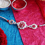 Brilliant Swastika Silver Rakhi