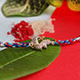 Peacock AD Stone Rakhi
