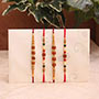 Propitious Rudraksha Rakhi set of 4