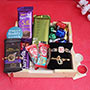 Three Om Rakhis with Chocolate Tray
