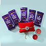 AD Bracelet Rakhi with Dairy Milk Chocolates