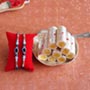 Evil Eye Rakhi Set with Kaju Roll