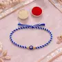 Dual Blue Evil Eye Rakhi with Roli Chawal