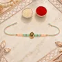 Ganesha Colourful Thread Rakhi with Roli Chawal