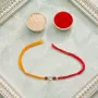 Premium Shining Diamond Rudraksh Rakhi for Brother