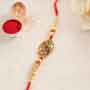 Antique Golden Rakhi with Pearls