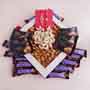 Set of 2 Rakhi with Dryfruits Tray and Chocolates