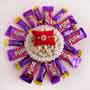Om Rakhi Combo with Cashews Tray and Chocolates