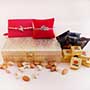 Two AD Rakhi with Chocolates and Dryfruits