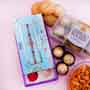 Designer Rakhi and Chocolates with Snacks