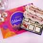 Two designer Rakhis with Chocolates and Sweets