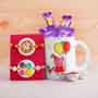 Two Foodie Rakhis with Chocolates and Mug