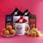 Three Silver Rakhi with Mug Hamper