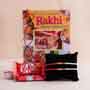 Two Fancy Rakhi with Greeting Card Combo