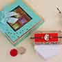 Golden Ganesha Rakhi with Assorted Chocolates