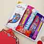 Rudraksha Rakhi N AD Rakhi with Chocolate Box